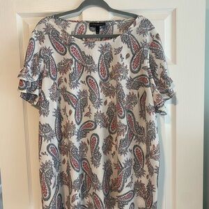 Lane Bryant Multicolor Paisley Top